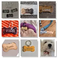 Etiqueta de identificação de animal de estimação personalizado grátis grava - loja online