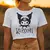 Manga feminina cropped t-shirt, top feminino, T-shirt, legal, Sanrio, Kuromi, ca na internet