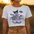 Imagem do Manga feminina cropped t-shirt, top feminino, T-shirt, legal, Sanrio, Kuromi, ca