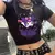 Manga feminina cropped t-shirt, top feminino, T-shirt, legal, Sanrio, Kuromi, ca - comprar online