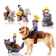 Nonor festa de halloween roupas para cães engraçado cowboy vestir-se jaqueta c - loja online