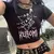 Manga feminina cropped t-shirt, top feminino, T-shirt, legal, Sanrio, Kuromi, ca