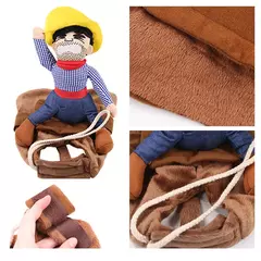 Nonor festa de halloween roupas para cães engraçado cowboy vestir-se jaqueta c - MaxOfert