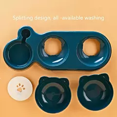Tigelas de estimação com alimentador de água 3 em 1, design da orelha, tigela - MaxOfert