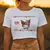Manga feminina cropped t-shirt, top feminino, T-shirt, legal, Sanrio, Kuromi, ca - comprar online