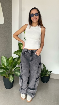 Calça Jeans Cargo Black