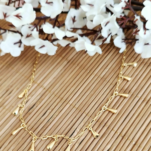 Choker Inspiração com Pingentes de Pequenas Gotas - comprar online