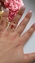 Anel prata 925 - coração zirconia vermelho