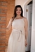 Vestido Liz Natural Listra Terracota - comprar online