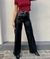 Pantalon wide leg cuerina - comprar online