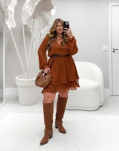 Vestido Peplum Duplo - comprar online