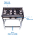Anafe Industrial A Gas Danda 2 Hornallas Horizontal Con Base Plateado 4000 W - tienda online