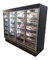 Heladera Vertical Góndola Vidriada 4 Puertas Premium Black