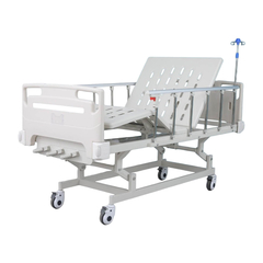 Cama Fowler Pro3 Plus Em Chapa C/grades Rodizios e Suporte de Soro - Procirurgica