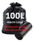 Saco P/lixo 100l Preto 75x90 Reforcado (25 Unidades) - Health Clean