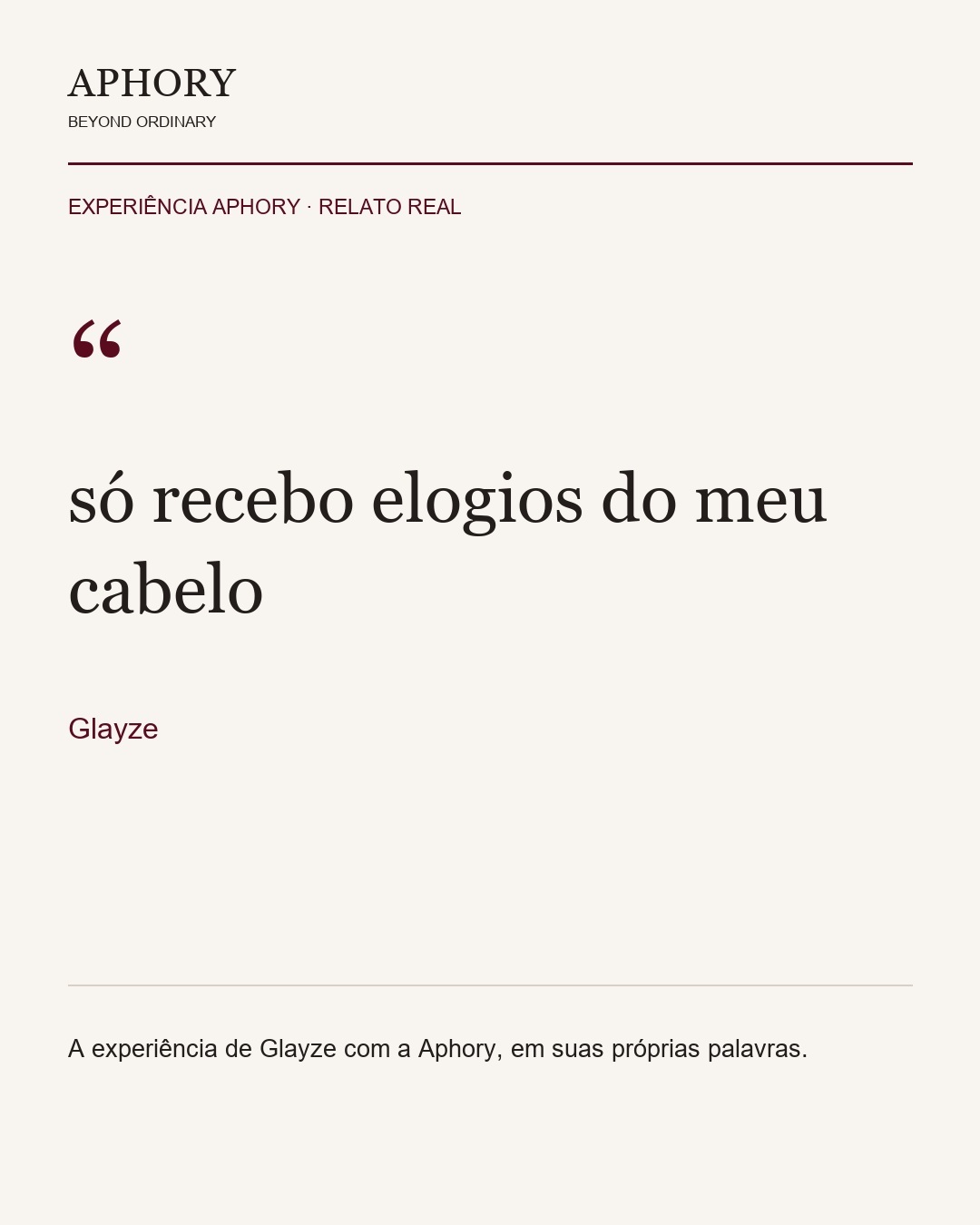 Glayze · experiência geral com Aphory