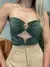 Cropped Feminino em Suplex Sem Alça com Recortes e Argolas Heloise Ref. 1408 Tamanho:Único;Cor:Branco