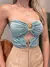 Cropped Feminino em Suplex Sem Alça com Recortes e Argolas Heloise Ref. 1408 Tamanho:Único;Cor:Cinza escuro - comprar online
