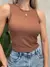 Cropped Feminino Regata em Ribana Amanda Ref. 1329 Cor:Fúcsia - comprar online