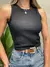 Cropped Feminino Regata em Ribana Amanda Ref. 1329 Cor:Bege - loja online