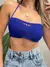 Cropped Top Feminino Modal com Amarração Manu Ref. 1376 Tamanho:Único;Cor:Verde menta