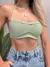 Cropped Top Feminino Modal com Amarração Manu Ref. 1376 Tamanho:Único;Cor:Preto na internet