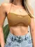 Imagem do Cropped Top Feminino Modal com Amarração Manu Ref. 1376 Tamanho:Único;Cor:Terracota