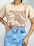 T-Shirt Feminina Estampada Boho Soul Onça Ref. 808 Tamanho:Único;Cor:Preto - loja online