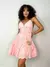 Vestido Feminino Curto em Laise com Babado Helena Ref. 1338 Tamanho:Único;Cor:Rosa claro - comprar online
