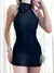 Vestido Feminino Curto em Prada Frente Única Plissado com Gola Paloma Ref. 1326