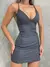 Vestido Feminino Curto em Ribana Corset de Alça Eliane Ref. 1381 Tamanho:Único;Cor:Café