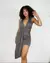 Imagem do Vestido Feminino Curto em Suplex Costas Nua e Decote V Sofia Ref. 1363 Tamanho:Único;Cor:Preto