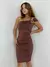 Vestido Feminino Curto em Suplex Ombro Único com Fivela Larissa Ref. 1417 Tamanho:Único;Cor:Azul marinho - comprar online