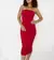 Vestido Feminino Midi em Suplex Sem Alça Flavia Ref. 1354 Tamanho:Único;Cor:Off white - VIVER BELLA