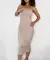 Vestido Feminino Midi em Suplex Sem Alça Flavia Ref. 1354 Tamanho:Único;Cor:Off white - comprar online