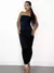 Vestido Feminino Midi em Suplex Sem Alça Plissado Catarina Ref. 1322 Tamanho:Único;Cor:Preto