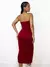Imagem do Vestido Feminino Midi em Suplex Sem Alça Plissado Catarina Ref. 1322 Tamanho:Único;Cor:Preto