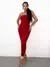 Vestido Feminino Midi em Suplex Sem Alça Plissado Catarina Ref. 1322 Tamanho:Único;Cor:Rosa claro