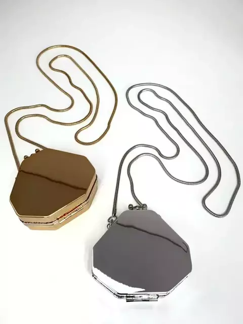 Bolsa Mini Bag Diamante Ref. 1333 Cor:Prata