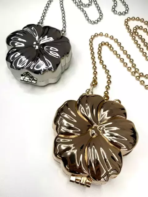 Bolsa Mini Bag Flor Ref. 1332 Cor:Dourado