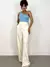Calça Feminina Alfaiataria Pantalona Cargo Iris Ref. 1278 Tamanho:M;Cor:Verde água - VIVER BELLA