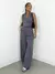 Conjunto Feminino Alfaiataria Calça Pantalona e Colete Gloria Ref. 1144 Tamanho:P;Cor:Marrom