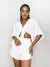 Conjunto Feminino em Crepe Short e Cropped Multiformas Taila Ref. 1295 Tamanho:Único;Cor:Branco - VIVER BELLA