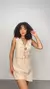 Conjunto Feminino Marant Short Saia e Cropped Amarração Marcela Ref. 1293 Tamanho:P;Cor:Vermelho - VIVER BELLA
