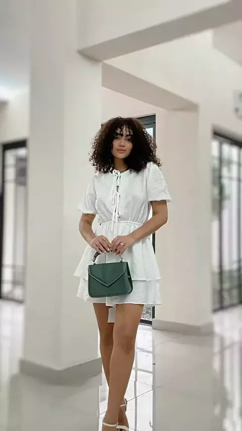 Macaquinho Feminino em Viscoamida Manga Curta com Amarração Tatiara Ref. 1285 Tamanho:Único;Cor:Verde água