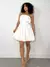 Macaquinho Vestido Feminino em Alfaiataria sem Alça Milena Ref. 1335 Tamanho:Único;Cor:Bege - comprar online