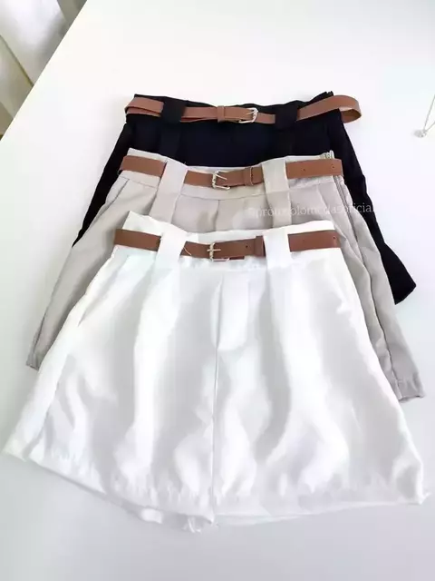 Short Saia Feminino Alfaiataria com Cinto Maisa Ref. 1281