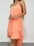 Vestido Feminino Curto em Crepe Frente Única com Babado Marise Ref. 1339 Tamanho:Único;Cor:Azul claro - loja online