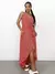 Imagem do Vestido Feminino Longo de Alça Transpassado Estampado Mirian Ref. 1299 Tamanho:Único;Cor:Vermelho