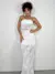 Vestido Feminino Longo de Renda sem Alça Laisa Ref. 1287 Tamanho:Único;Cor:Vermelho - VIVER BELLA